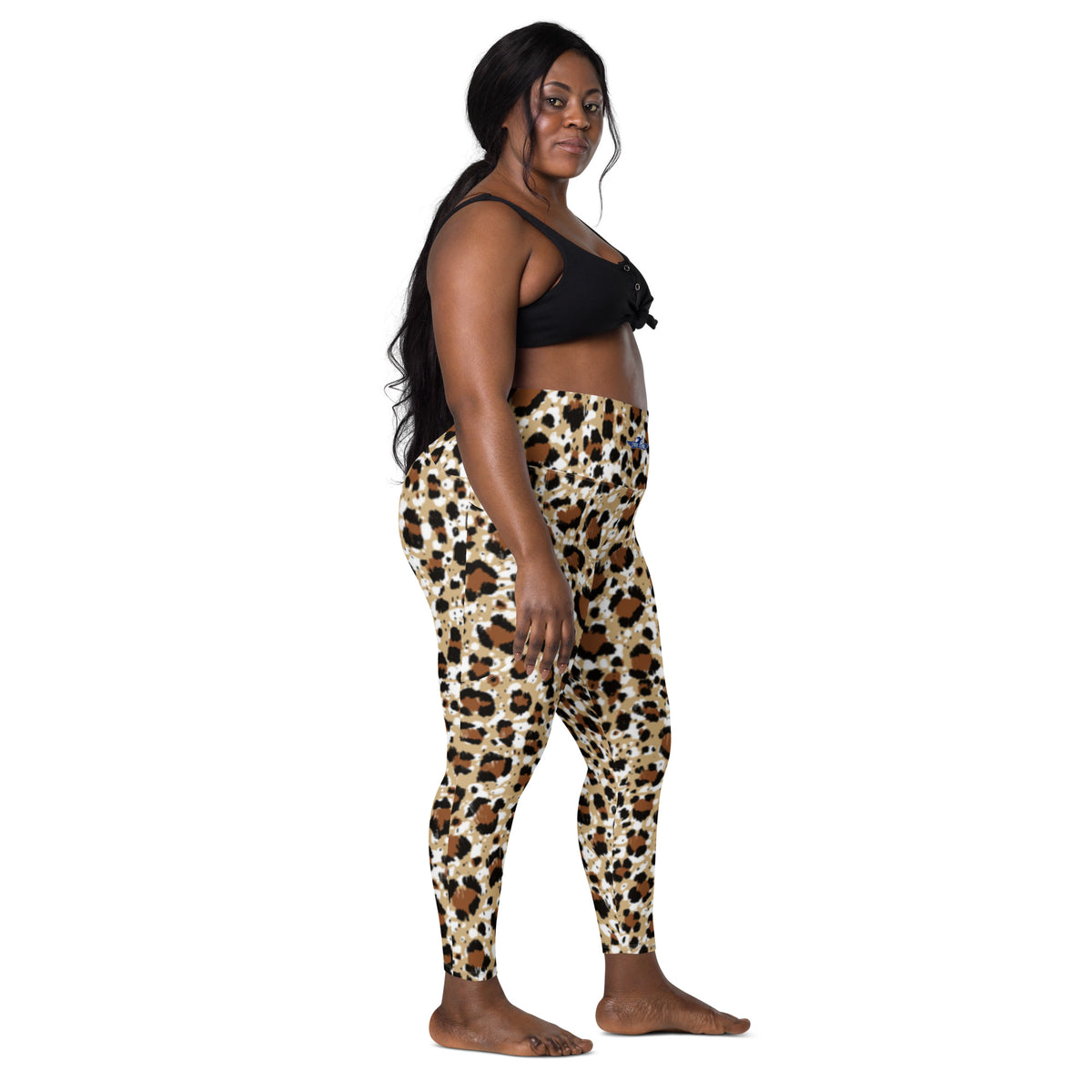 Jaguar Spots Clouds Leggings with Pockets