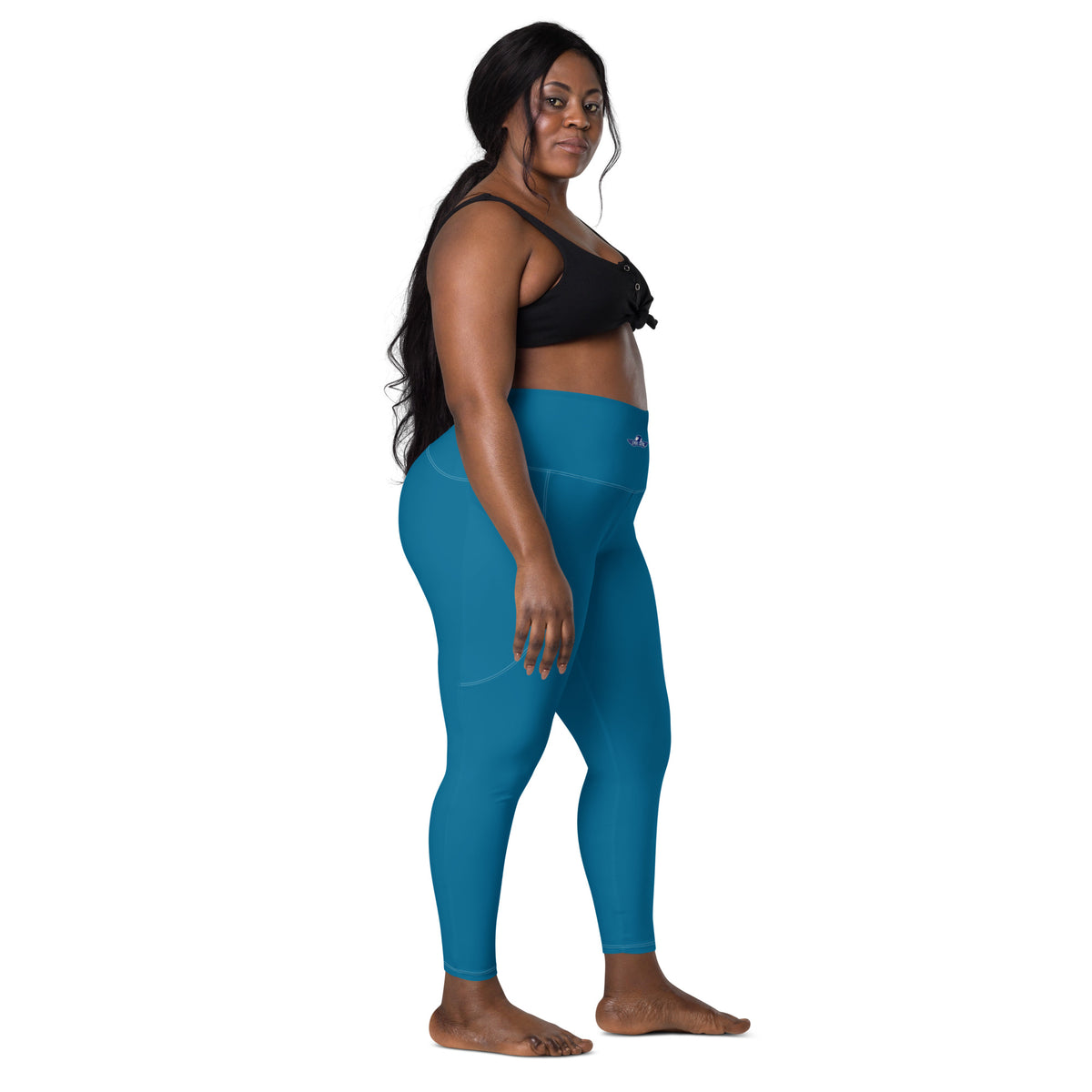 Cerulean Blue Leggings with Pockets