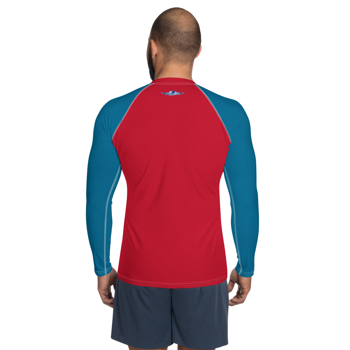 Blue & Red Men's Rash Guard