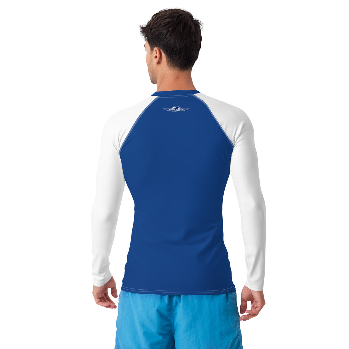 Men's Blue & White Basketball Rash Guard