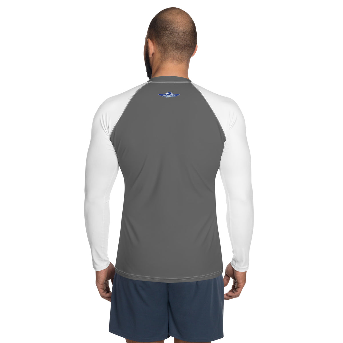 Men's Grey & White Soccer Rash Guard