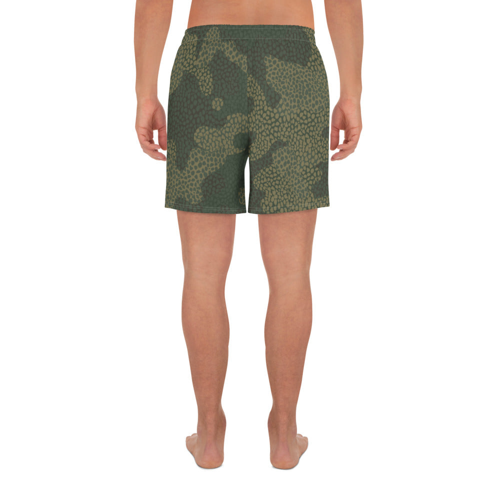 Green Camo Men's Athletic Long Shorts