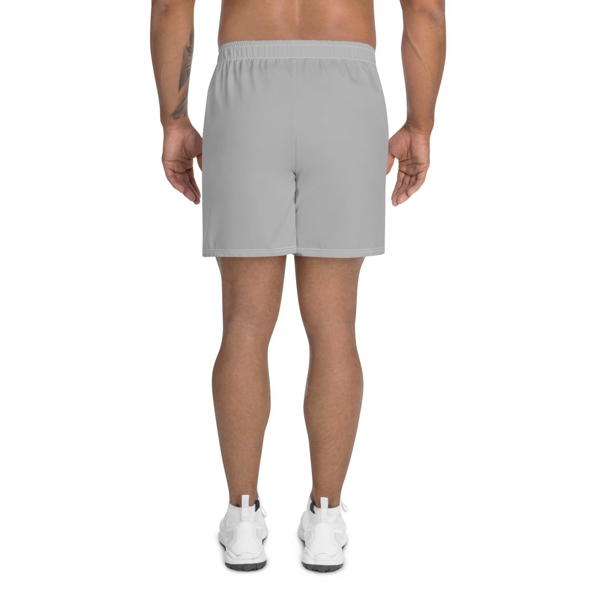 Silver Abstract Men's Athletic Long Shorts