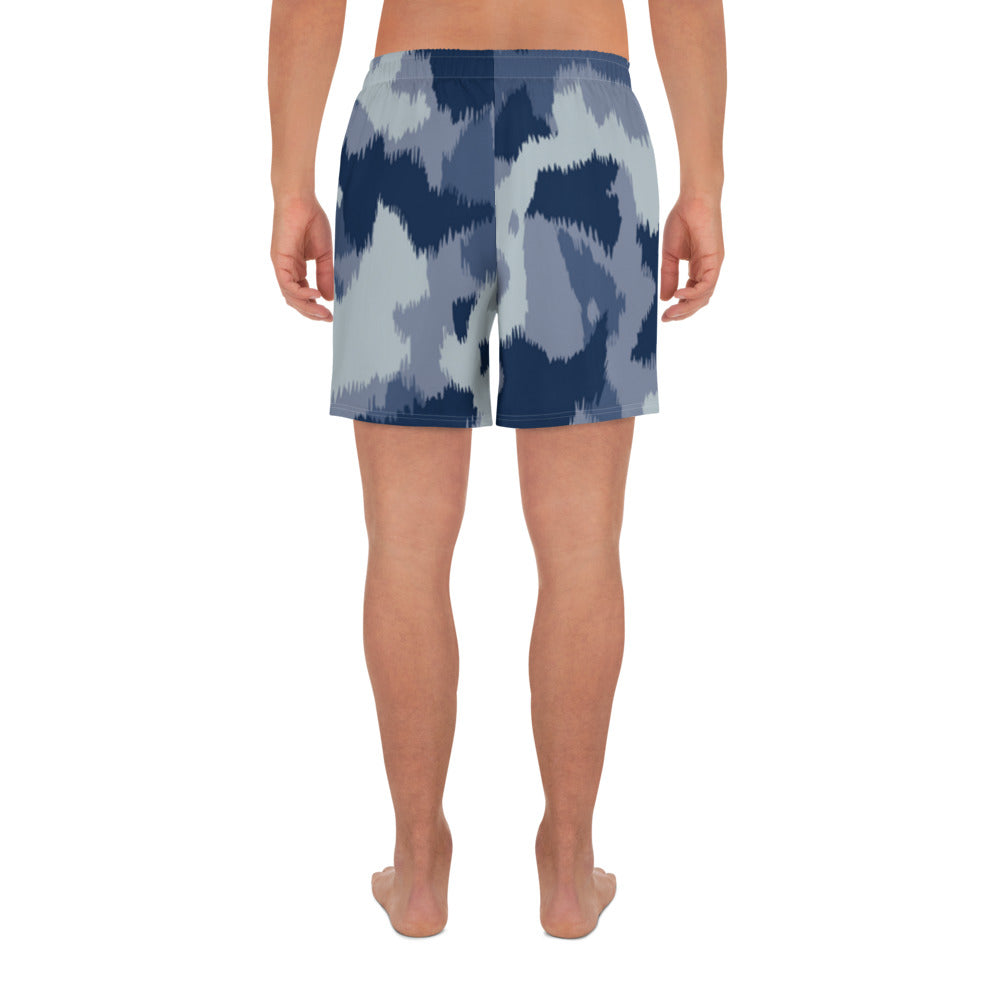 Blue Camo Men’s Athletic Shorts