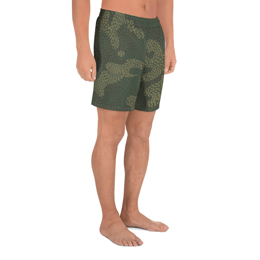 Green Camo Men's Athletic Long Shorts