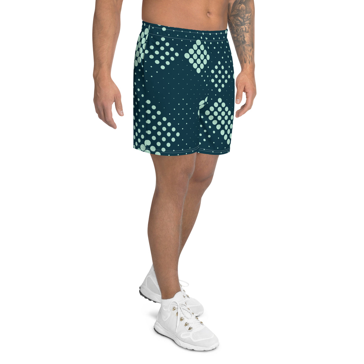 Spotted Abstract Men's Athletic Long Shorts