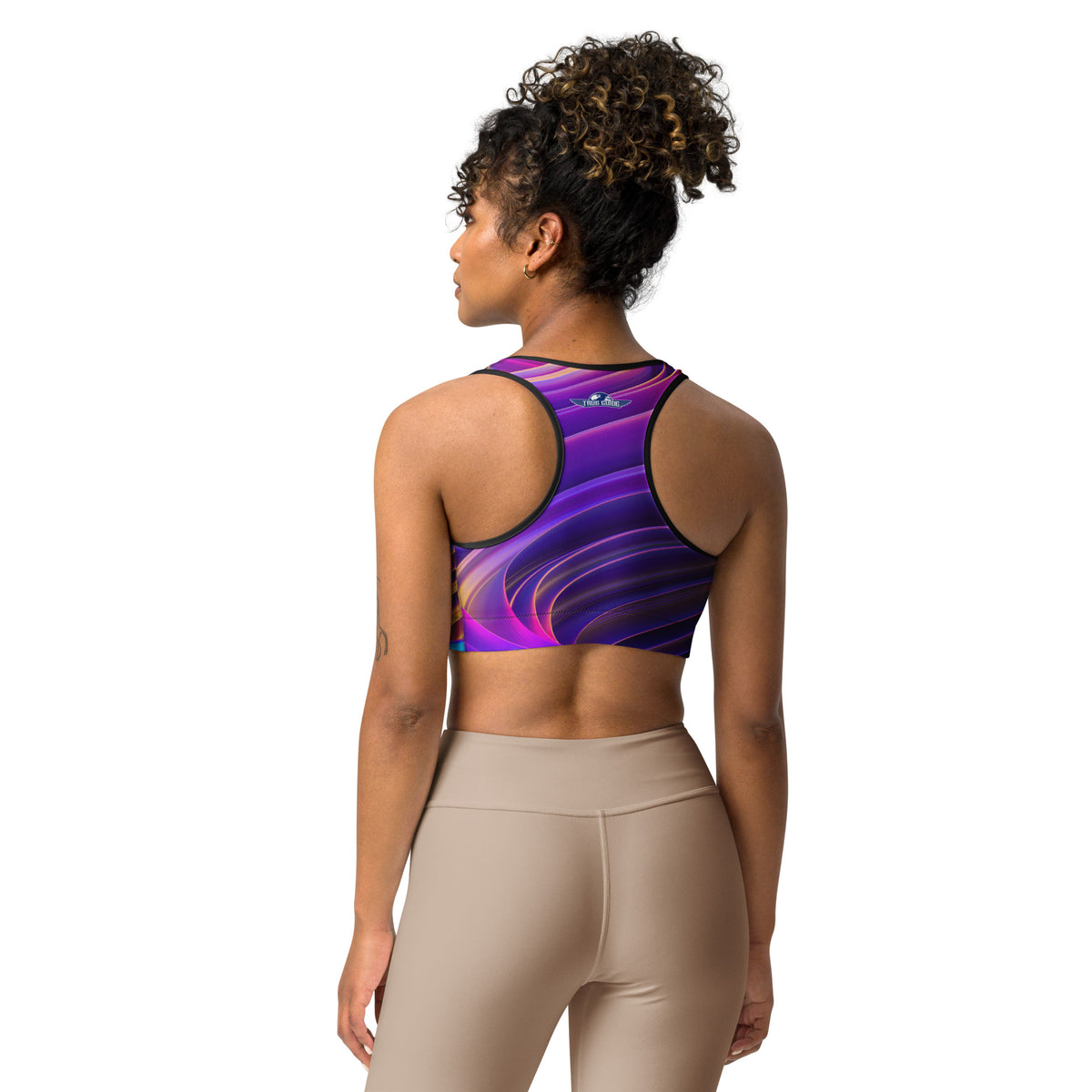 Purple Psychedelic Pattern Sports Bra