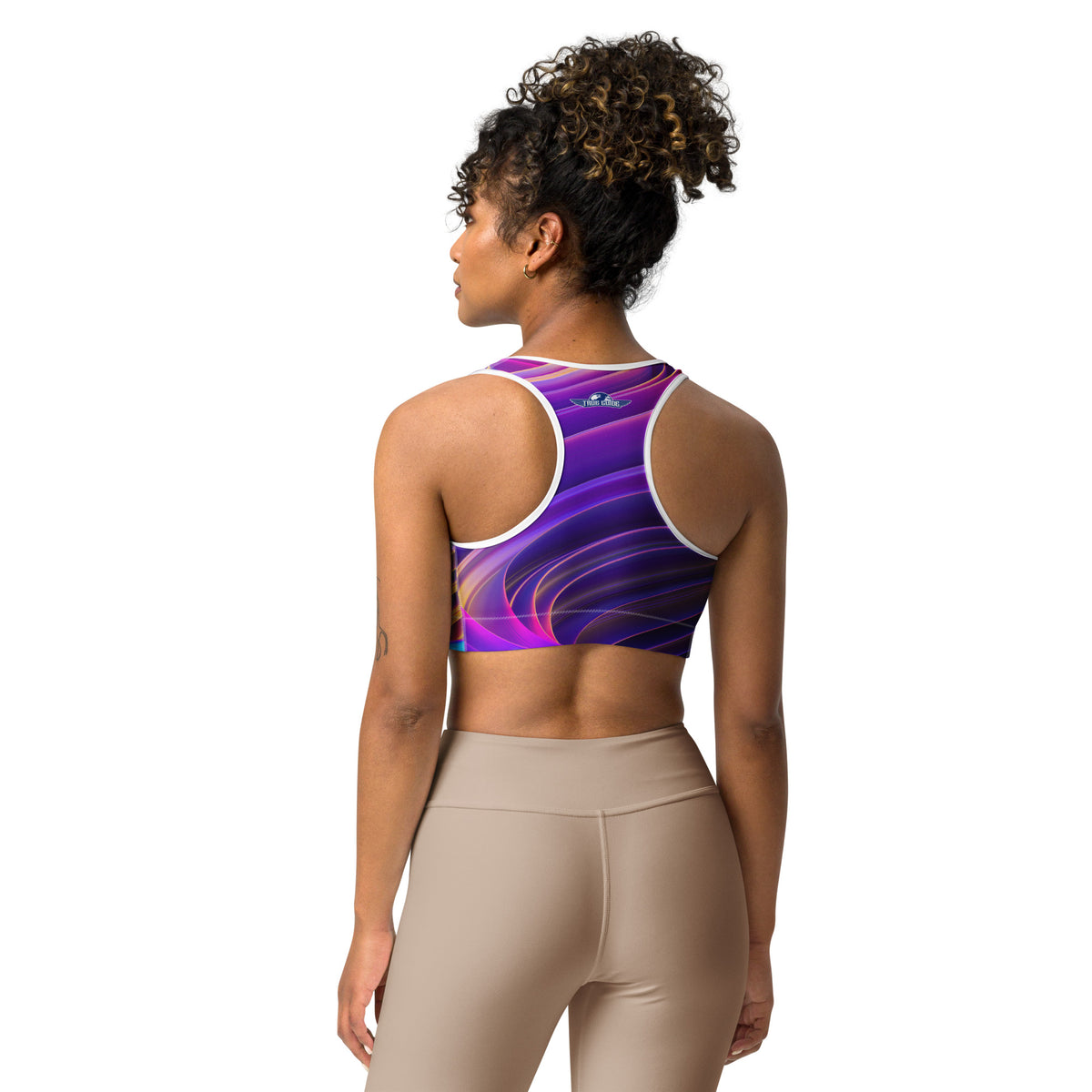 Purple Psychedelic Pattern Sports Bra