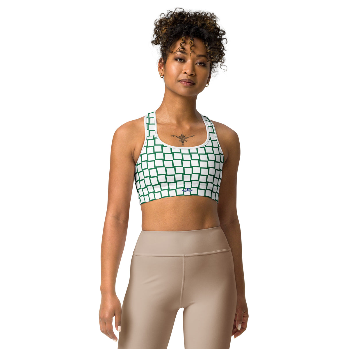 TG White & Mantis Green Sports Bra