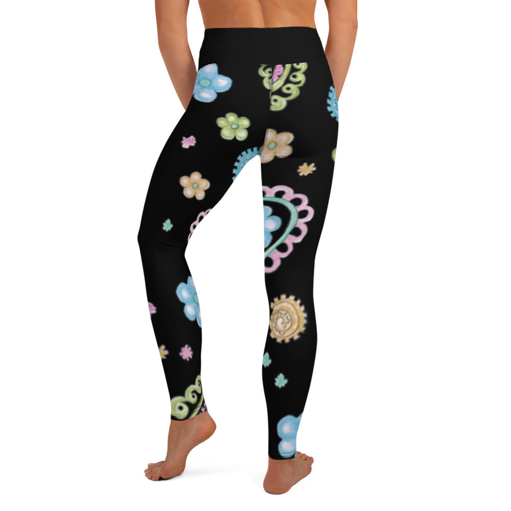 Colourful Blooms Yoga Leggings