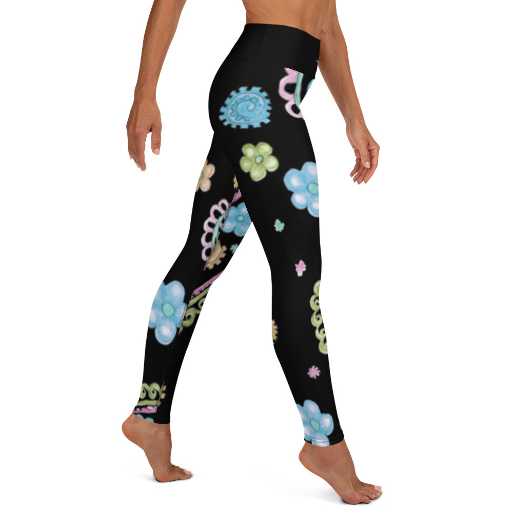 Colourful Blooms Yoga Leggings