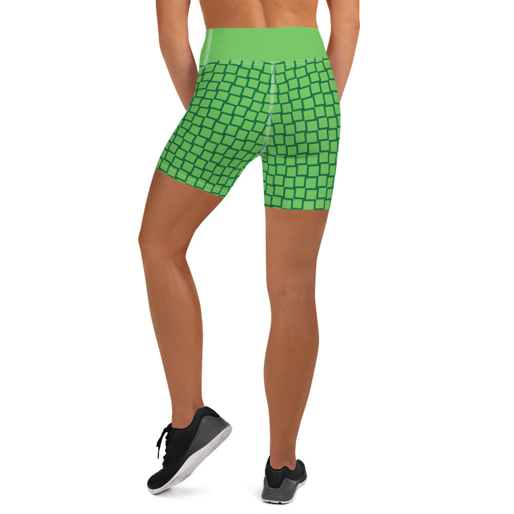TG Mantis Green Yoga Shorts