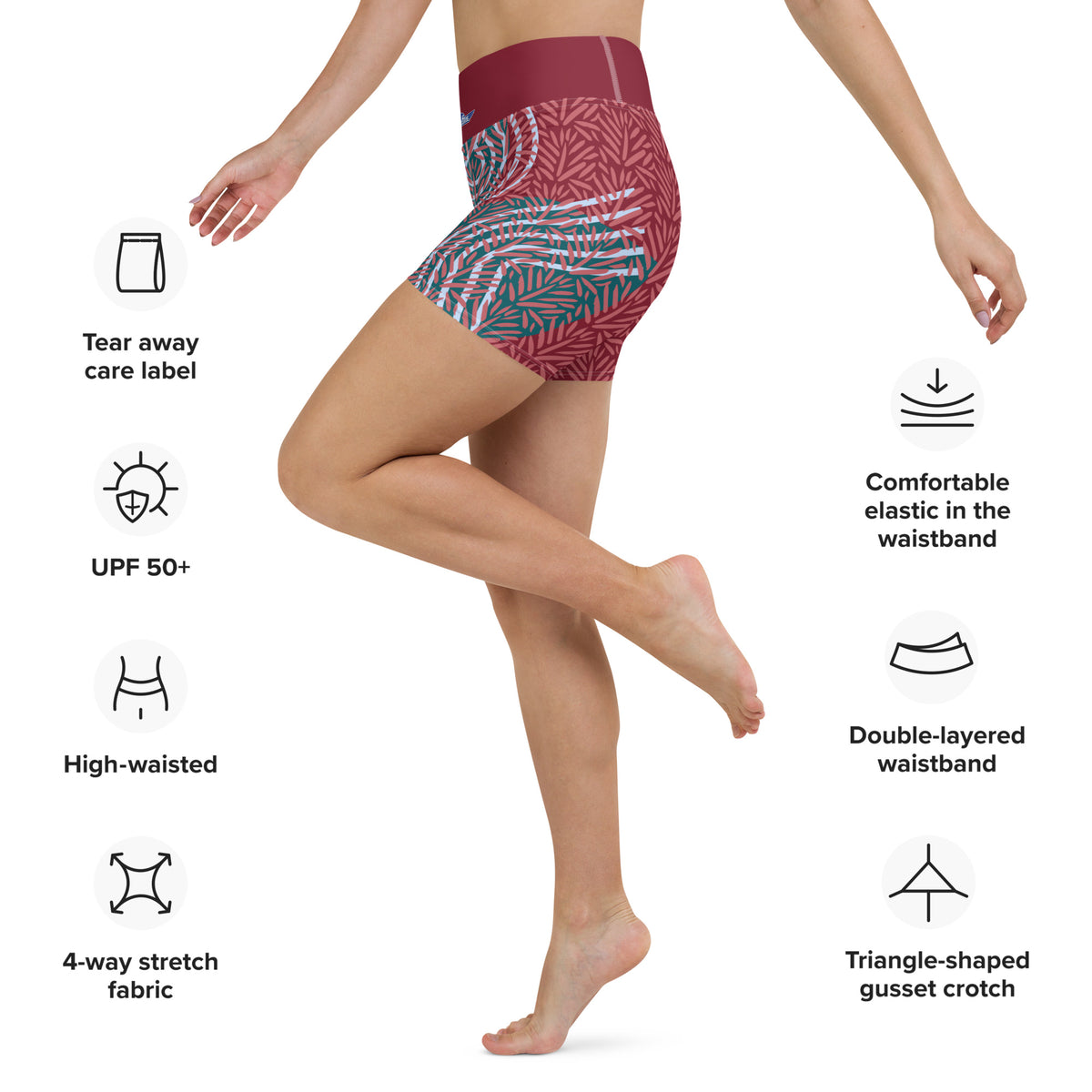 TG Two Toned Design Yoga Shorts