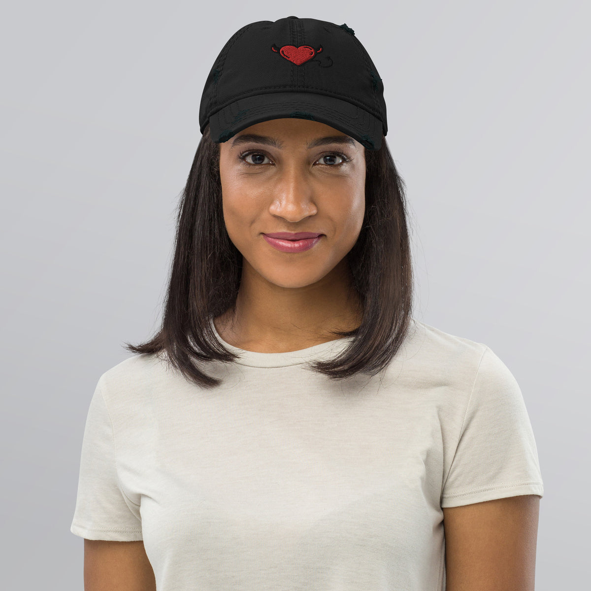 Devilish Love Distressed Dad Hat