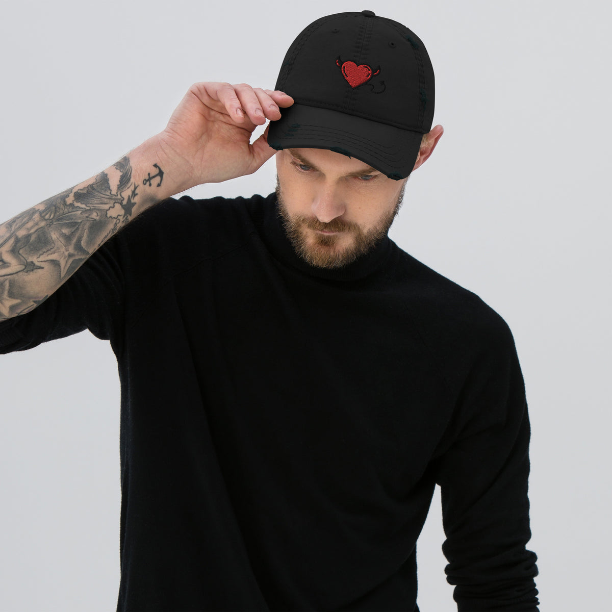 Devilish Love Distressed Dad Hat