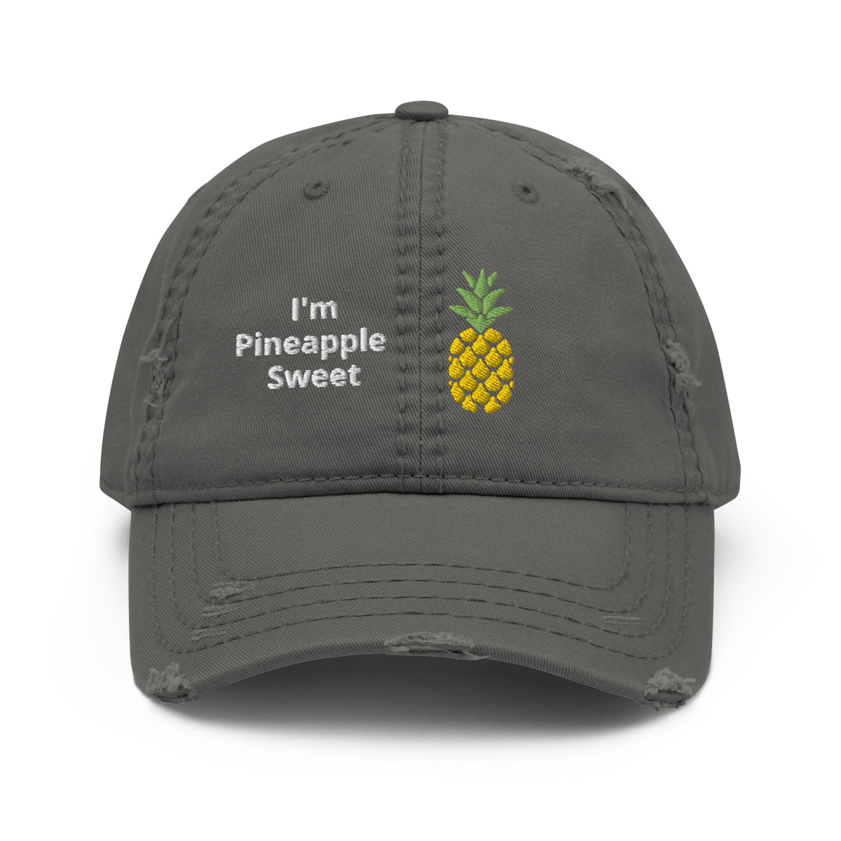 Pineapple Sweet Distressed Dad Hat