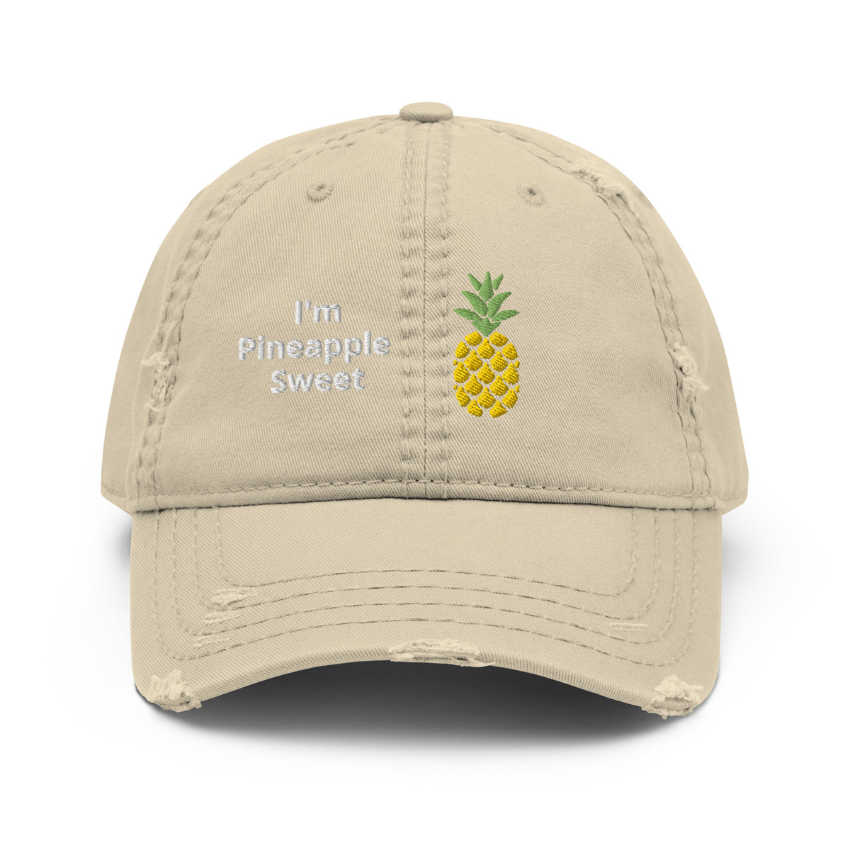 Pineapple Sweet Distressed Dad Hat