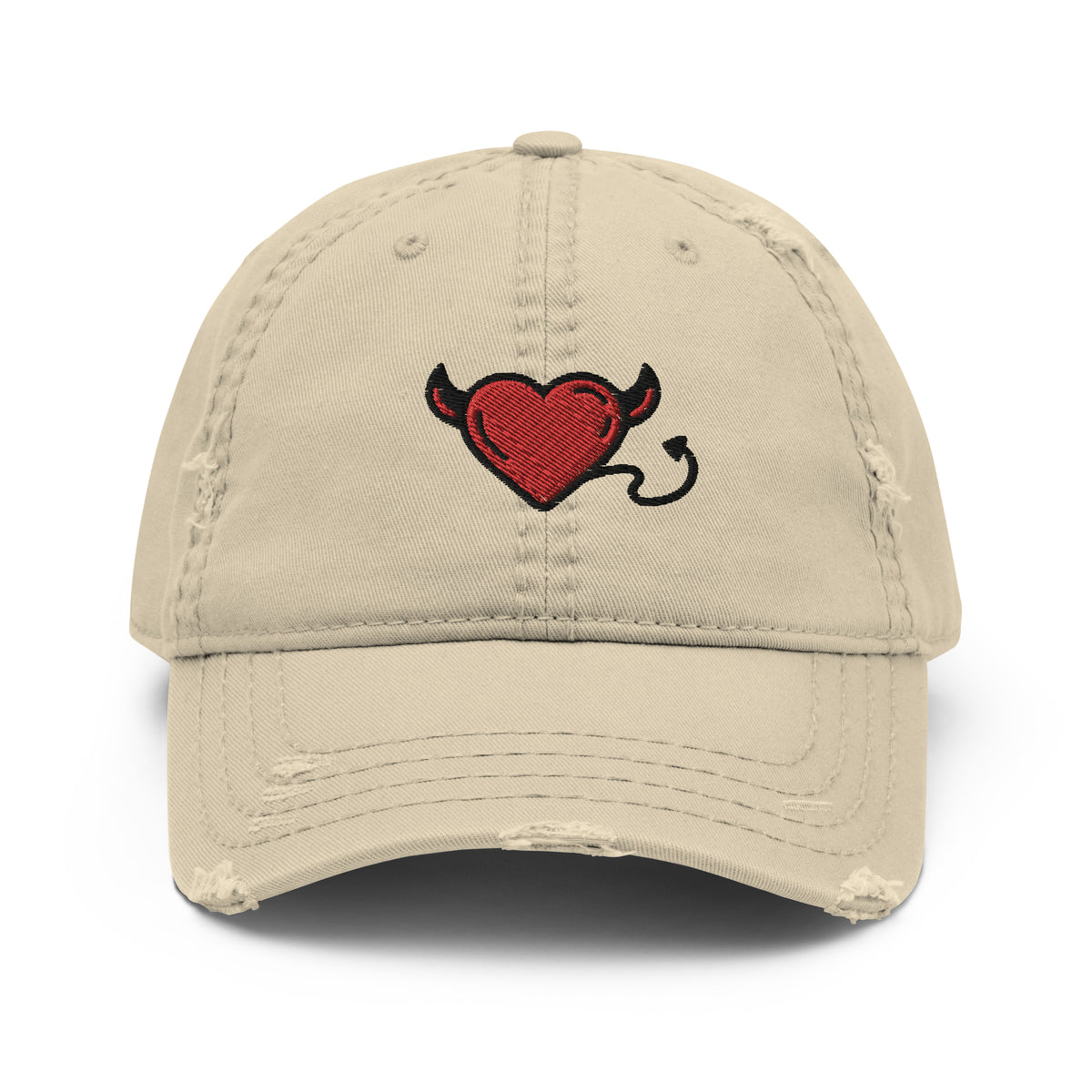 Devilish Love Distressed Dad Hat