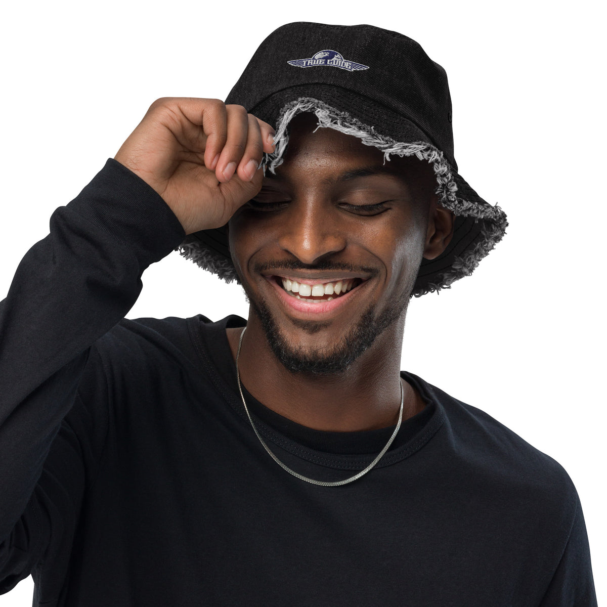 TG Distressed Denim Bucket Hat