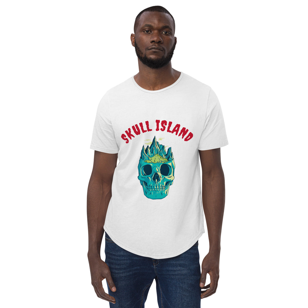 Skull Island Curved Hem T-Shirt